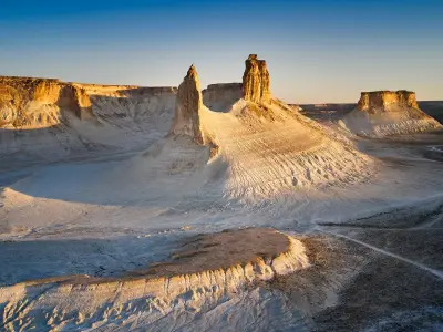 Panoramic view of Bozzhyra tract in Mangystau