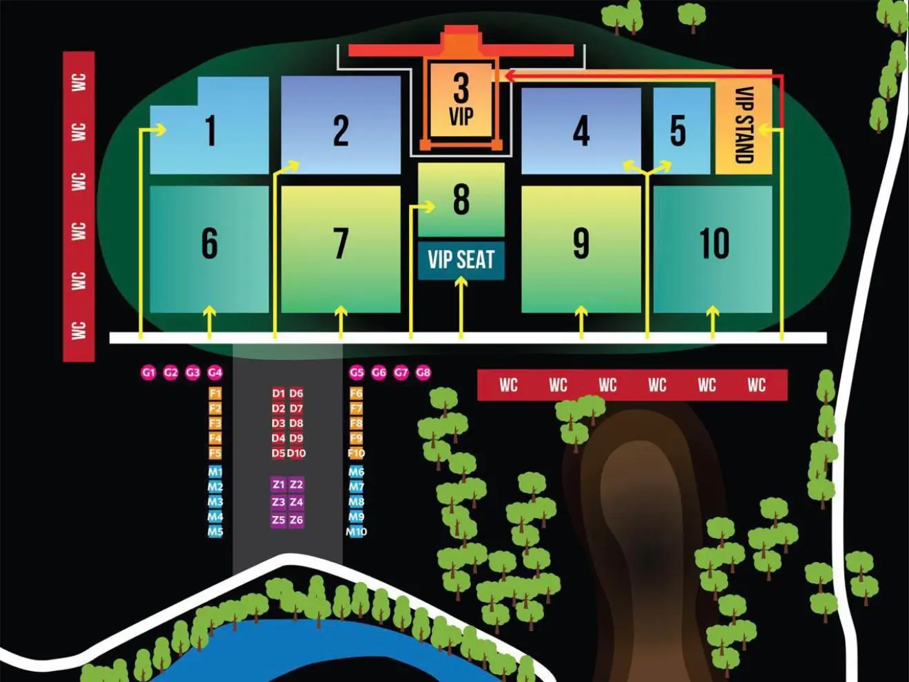 Схема мест концерта SOLANA Fest Astana